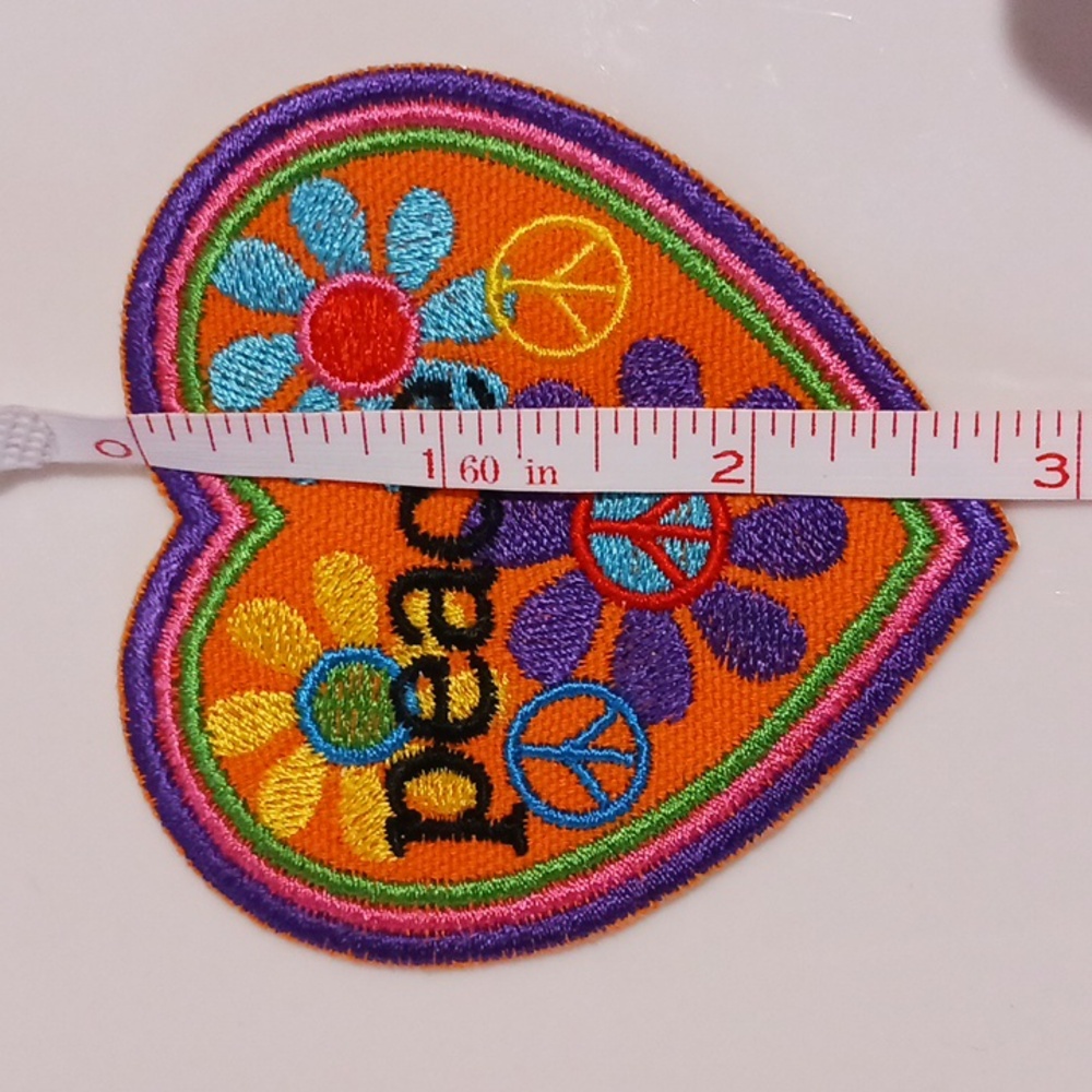 Peace Patch Embroidered Iron-On Patch - image 6
